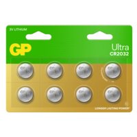 GP Batteries Ultra Litium Knappcell CR2032 8 st