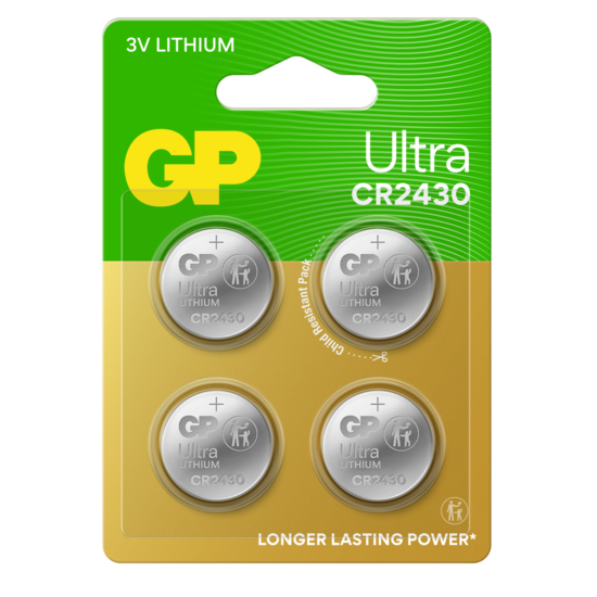 GP Batteries Ultra Litium Knappcell CR2430 4 st