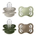 bibs-supreme-silicone-size-1-sand-sage-huntergreen-dark-oak-4-pack