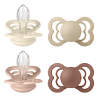 bibs-supreme-silicone-size-2-ivory-vanilla-blush-woodchuck-4-pack