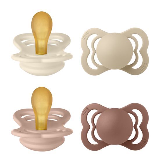 BIBS Supreme Latex Size 1 Ivory/Vanilla/Blush/Woodchuck 4-pack
