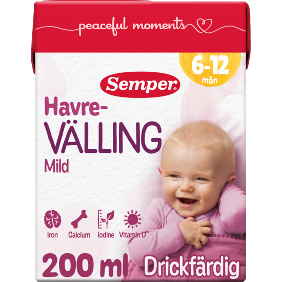 Semper Havrevälling Mild 6 mån 200ml
