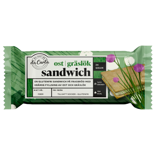 da Carla Glutenfri Sandwich Ost & Gräslok 24 g
