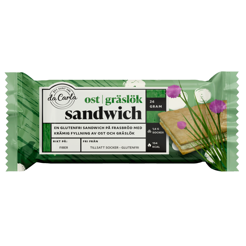 da Carla Glutenfri Sandwich Ost & Gräslok 24 g