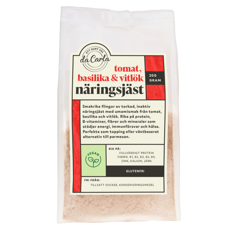 da Carla Näringsjästflingor Tomat, Basilika & Vitlök 200 g