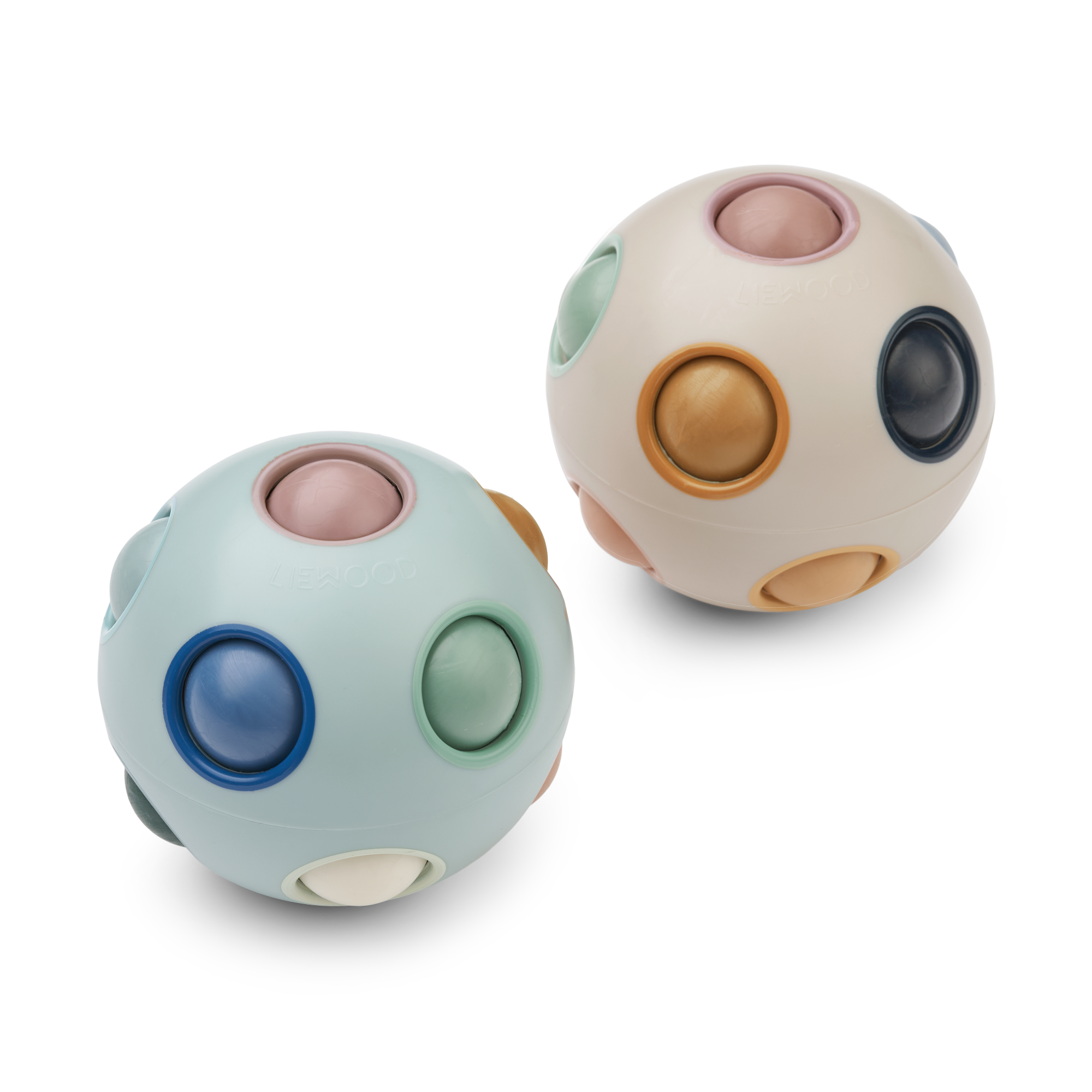 LIEWOOD Solene Pusselboll Ice Blue multi mix 2-pack