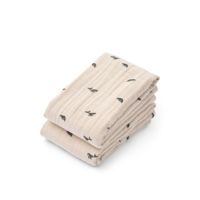 LIEWOOD Lewis Muslinfilt Mini Whale/Sandy 2-pack