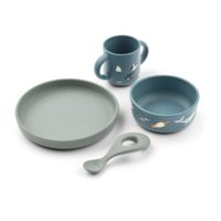 LIEWOOD Vivi Silikonservis Set Arctic Sea/Ocean View