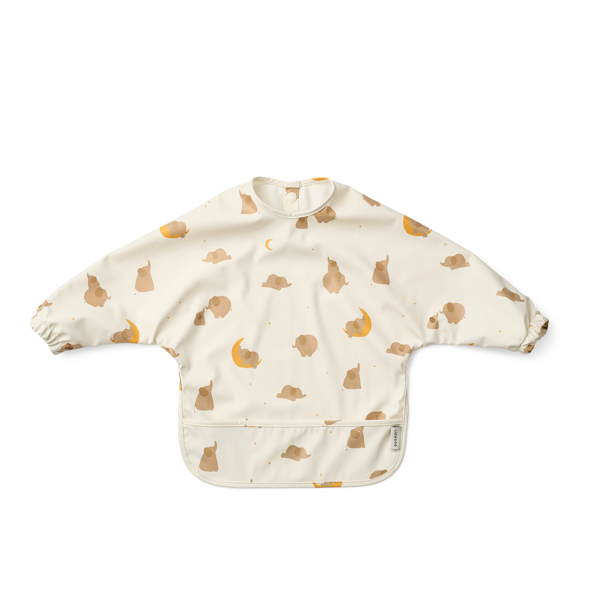 LIEWOOD Merle Långärmad haklapp Elephant/Creme de la Creme