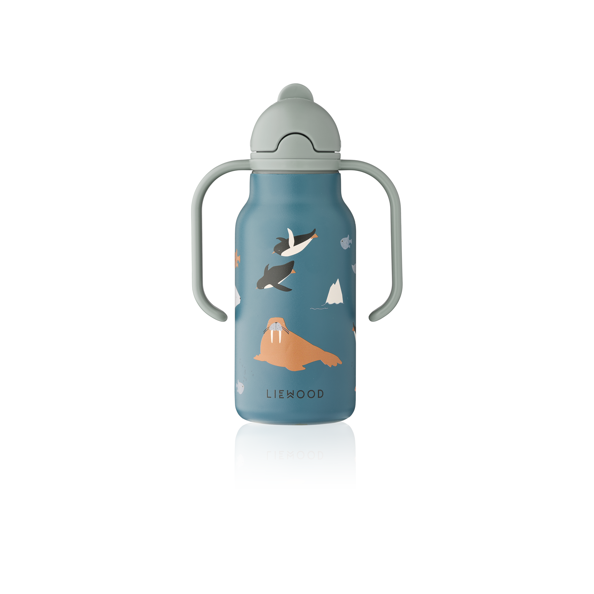 LIEWOOD Kimmie Sugrörsflaska Arctic Sea/Ocean view 250 ml