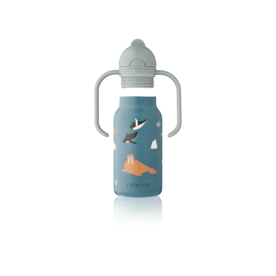 LIEWOOD Kimmie Sugrörsflaska Arctic Sea/Ocean view 250 ml