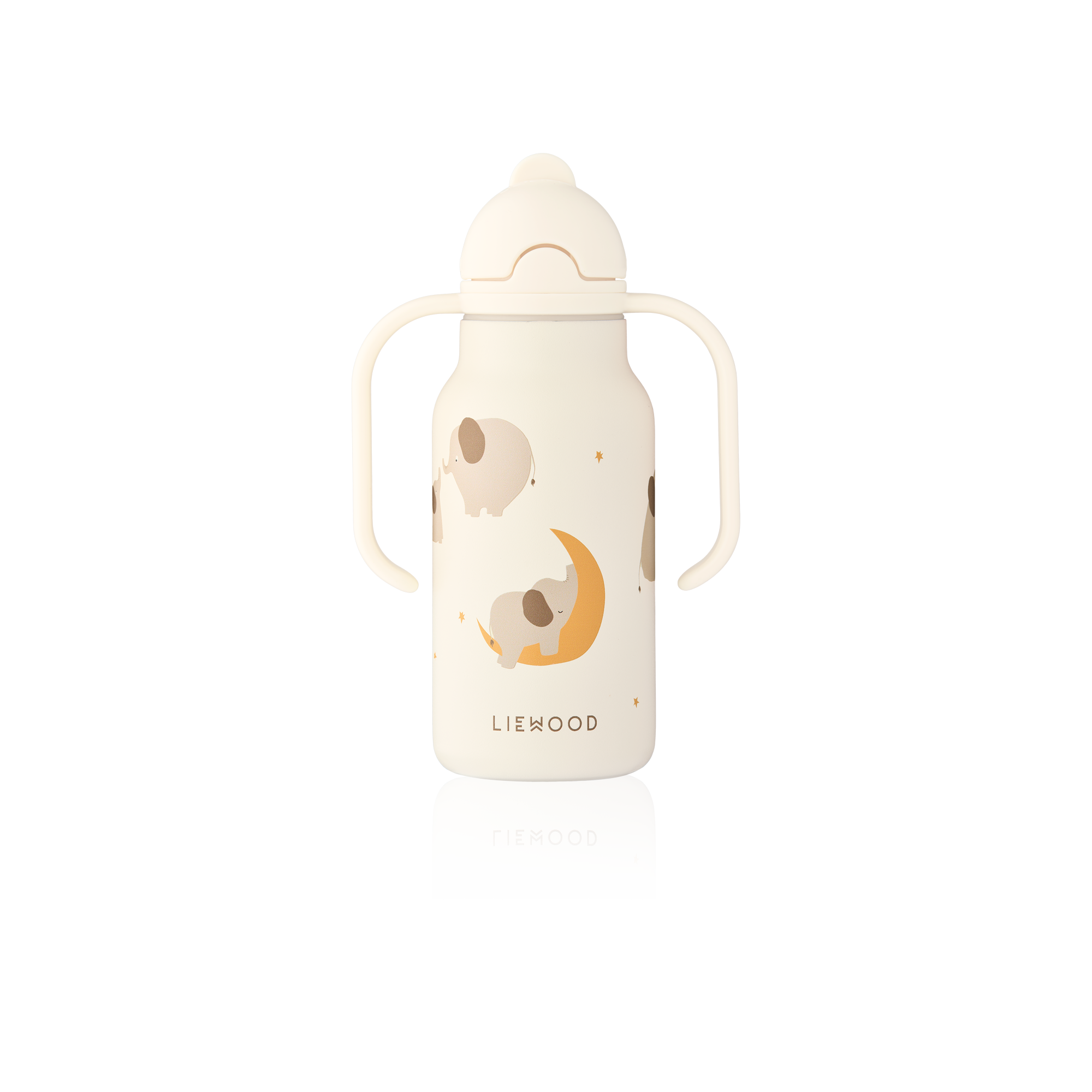 LIEWOOD Kimmie Sugrörsflaska Elephant/Creme de la Crème 250 ml