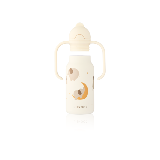 LIEWOOD Kimmie Sugrörsflaska Elephant/Creme de la Crème 250 ml