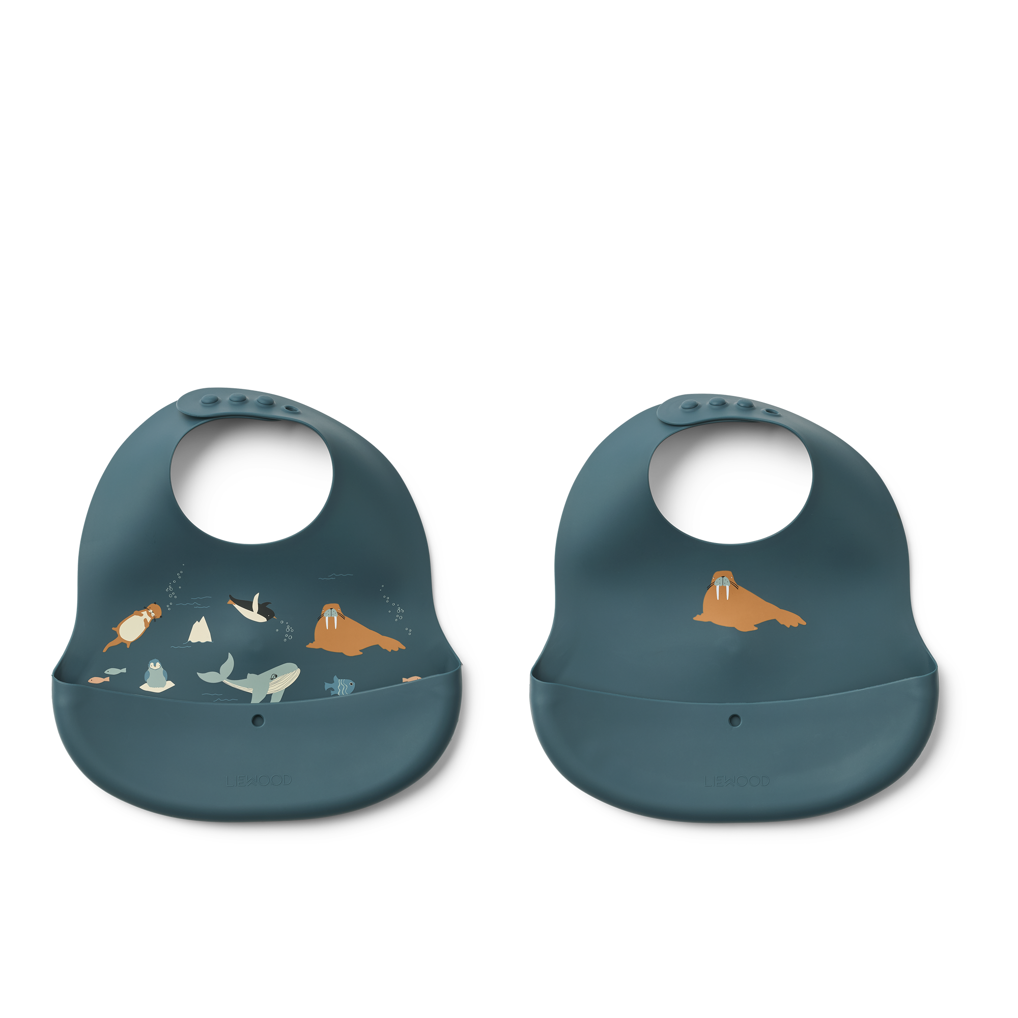 LIEWOOD Ember Haklapp Arctic Sea/Ocean View 2-pack