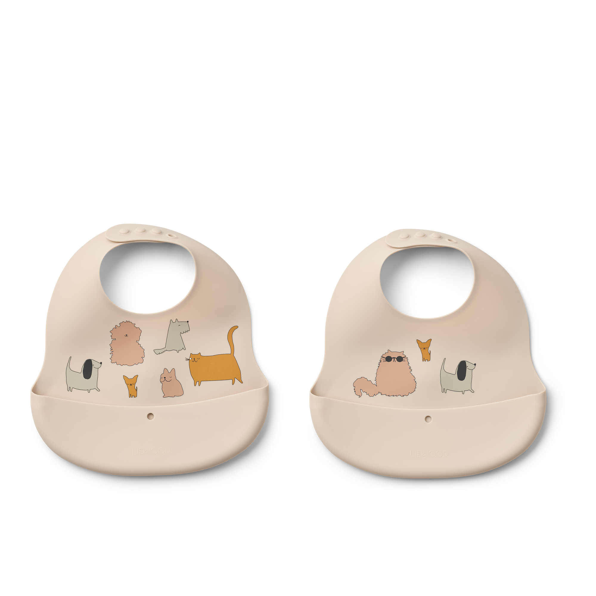 LIEWOOD Ember Haklapp Cats and Dogs/Sandy 2-pack