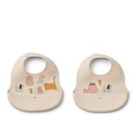 LIEWOOD Ember Haklapp Cats and Dogs/Sandy 2-pack