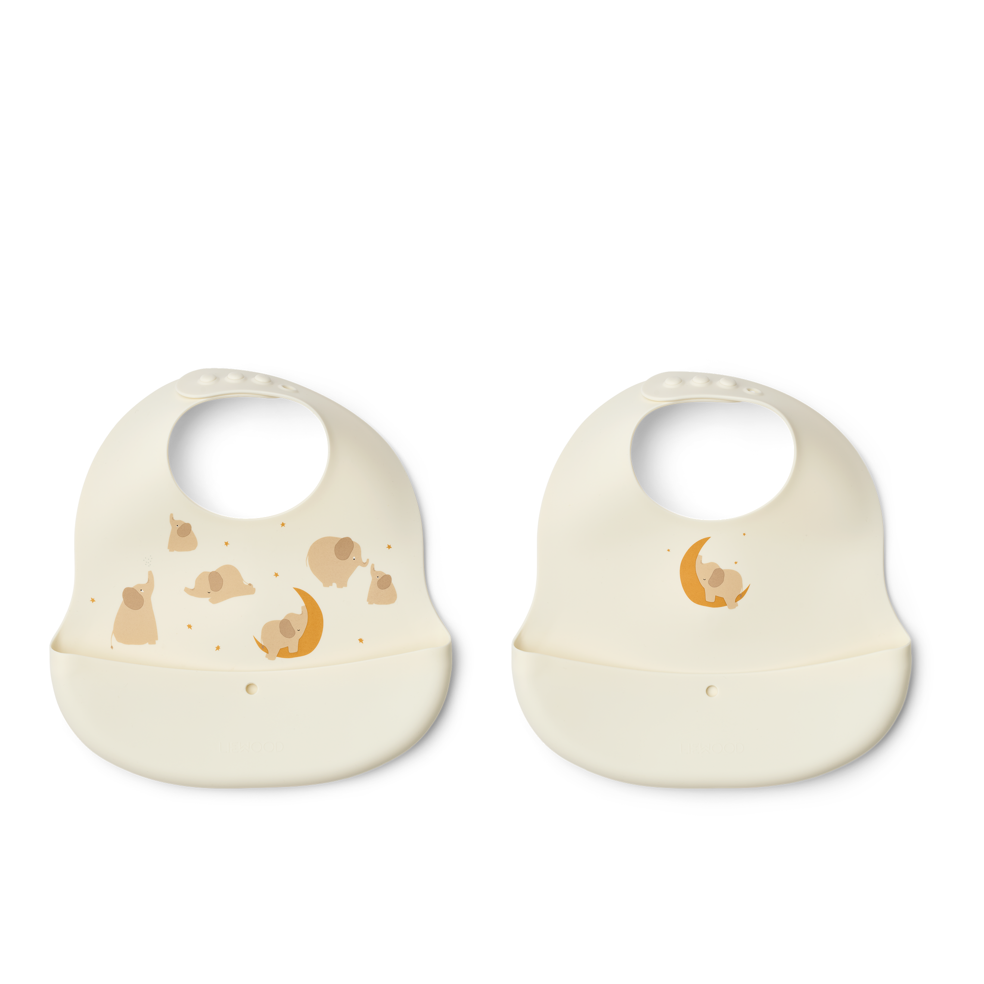 LIEWOOD Ember Haklapp Elephant/Creme de la Creme 2-pack