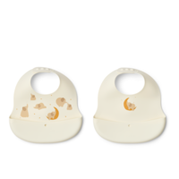 LIEWOOD Ember Haklapp Elephant/Creme de la Creme 2-pack