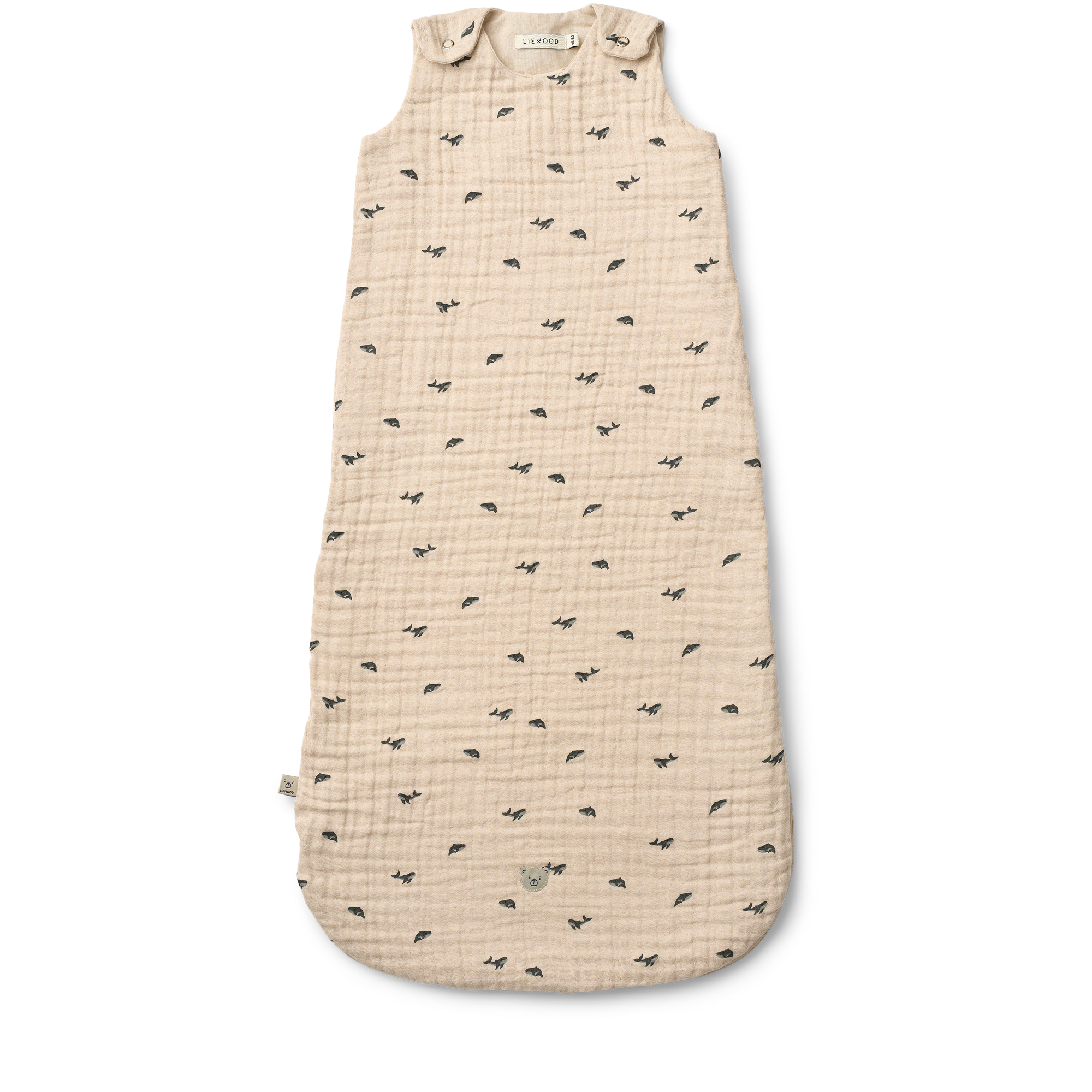 LIEWOOD Flora Sovpåse Mini Whale/Sandy strl 80/86