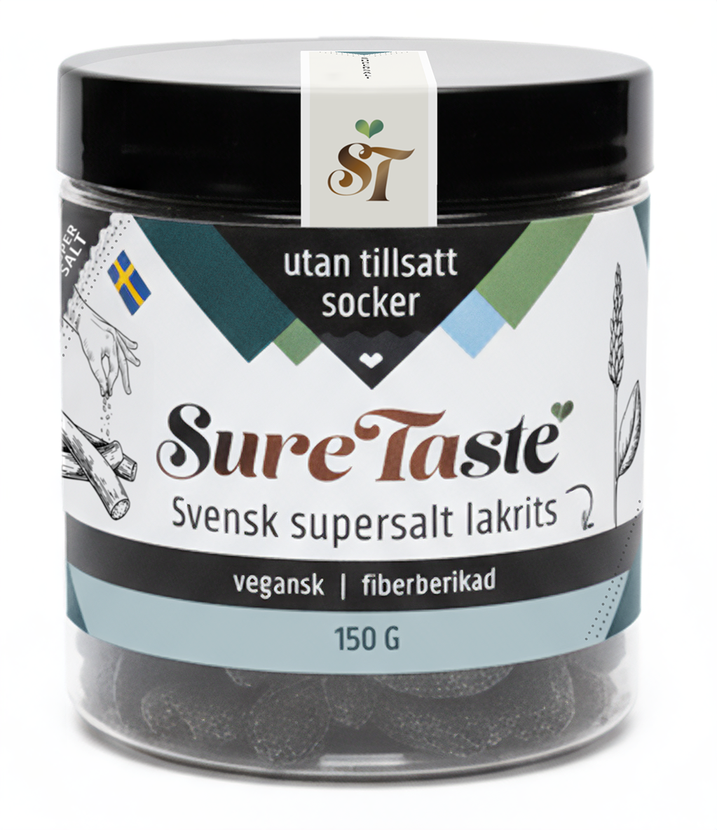 Sure Taste Saltlakrits Supersalt 150 g