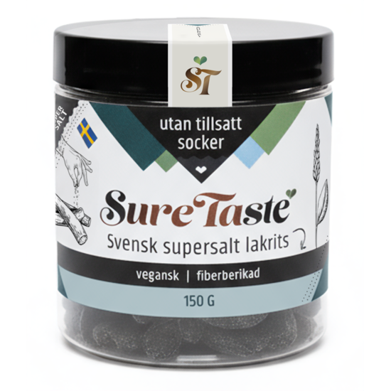 Sure Taste Saltlakrits Supersalt 150 g