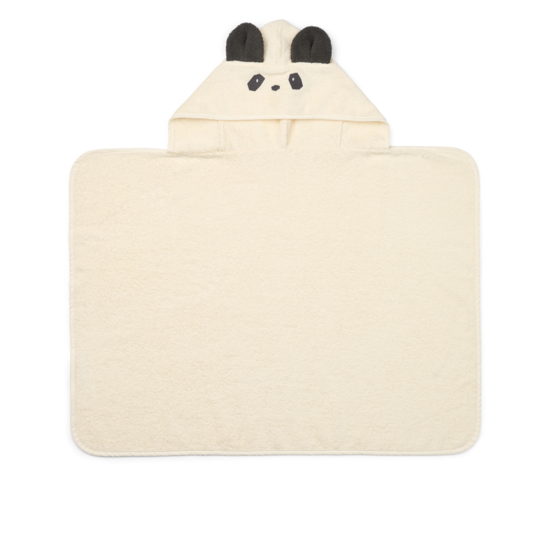 LIEWOOD Vilas Panda Baby Badcape Creme de la Creme