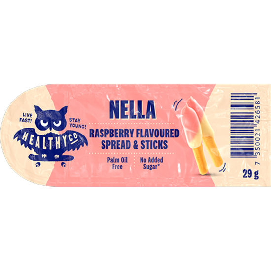 HealthyCo Nella White Choco Raspberry Sticks 29 g