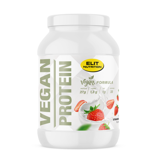 Elit Nutrition Vegan Protein Laktosfri Proteinpulver Jordgubb 750 g