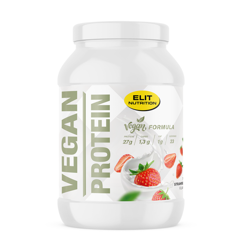 Elit Nutrition Vegan Protein Laktosfri Proteinpulver Jordgubb 750 g