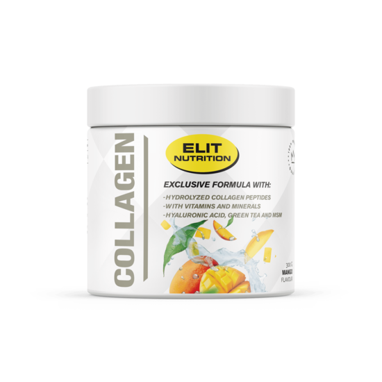 Elit Nutrition Kollagenpulver (Typ 1+3) med Hyalyronsyra Mango 300 g