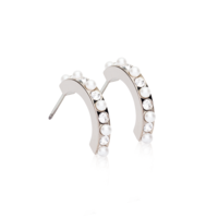 Blomdahl NT Pendant Mixed Curved 15 mm Crystal/White