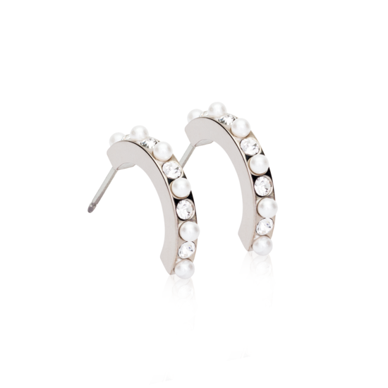 Blomdahl NT Pendant Mixed Curved 15 mm Crystal/White