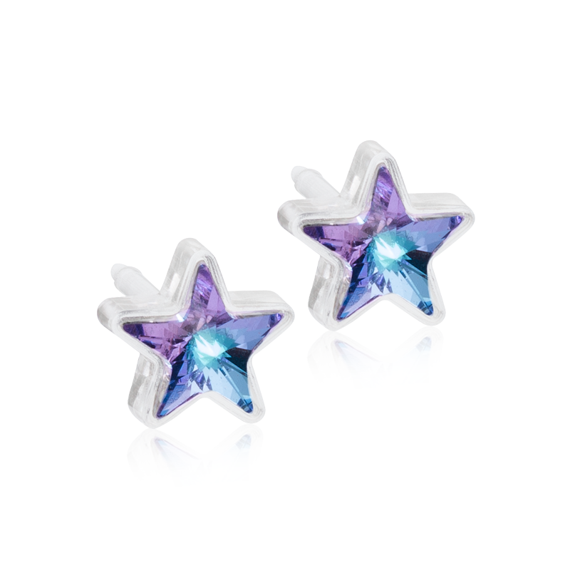 Blomdahl örhängen Blomdahl MP Star 6 mm Lilac Shimmer
