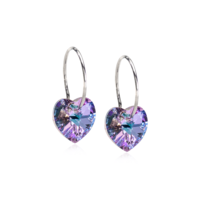 Blomdahl NT Ear Ring 14 mm, Heart 10 mm Lilac
