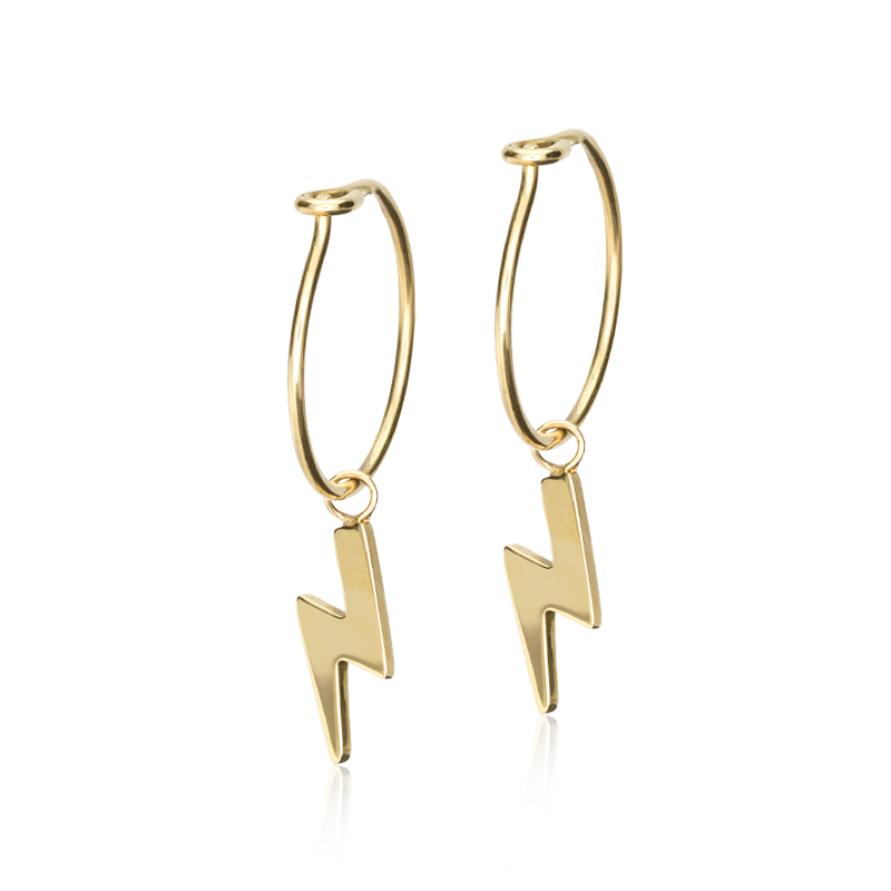 Blomdahl GT Ear Ring 14 mm, Pendant Flash 11 mm