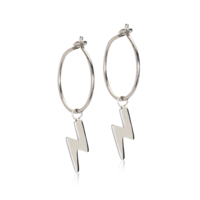 Blomdahl NT Ear Ring 14 mm, Pendant Flash 11 mm