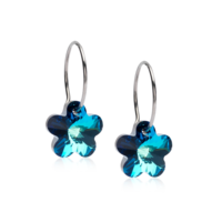 Blomdahl NT Ear Ring 14 mm, Flower 12 mm Turquoise