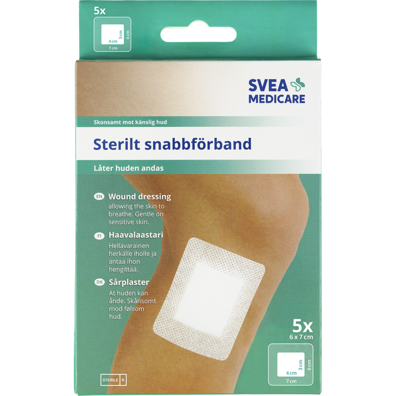 Svea Medicare Sterilt Förband 6 x 7 cm 5 st