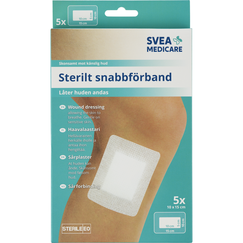 Svea Medicare Sterilt Förband 10 x 15 cm 5 st