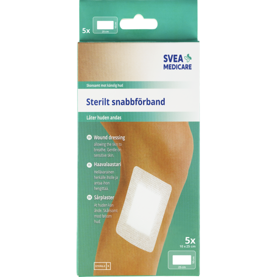 Svea Medicare Sterilt Förband 10 x 25 cm 5 st
