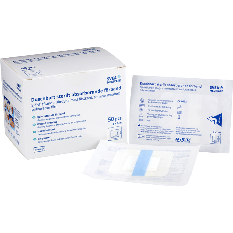 Svea Medicare Duschbart Sterilt Förband 6 x 7 cm 50 st