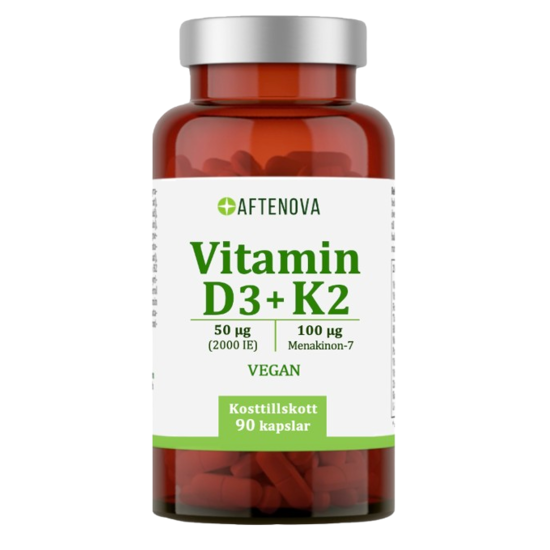AfteNova Vitamin D3 + K2 90 kapslar