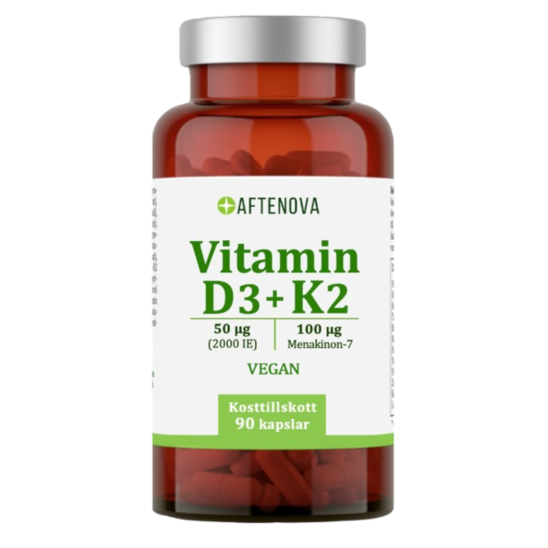 AfteNova Vitamin D3 + K2 90 kapslar