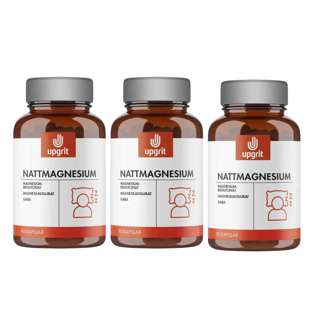 Upgrit Nattmagnesium 90 kapslar 3-pack