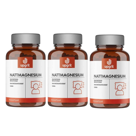 Upgrit Nattmagnesium 90 kapslar 3-pack