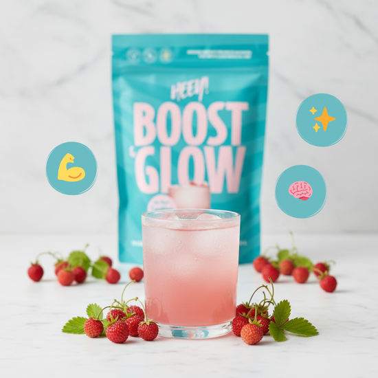 Heey! Boost & Glow Kreatin + Coll-egan Smultron 300 g