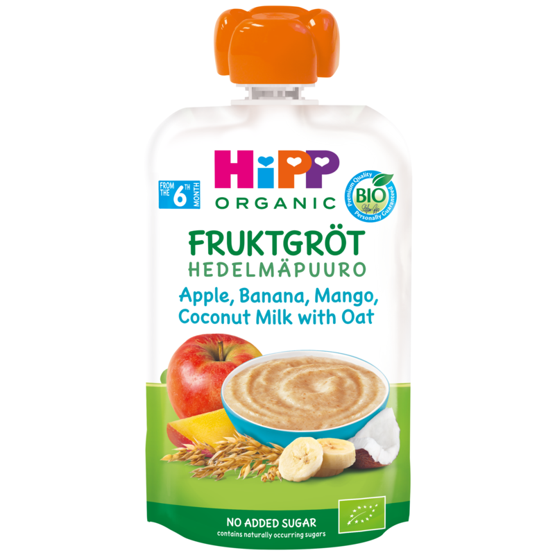 Hipp Klämmis Gröt Äpple, Banan & Mango 6m 100 g
