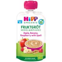 Hipp Klämmis Gröt Äpple, Banan & Hallon 6m 100 g