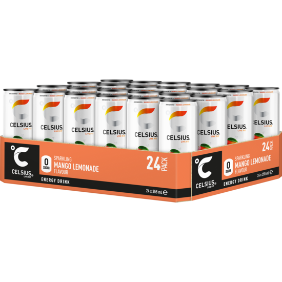 Celsius Mango Lemonade 355 ml 24-pack