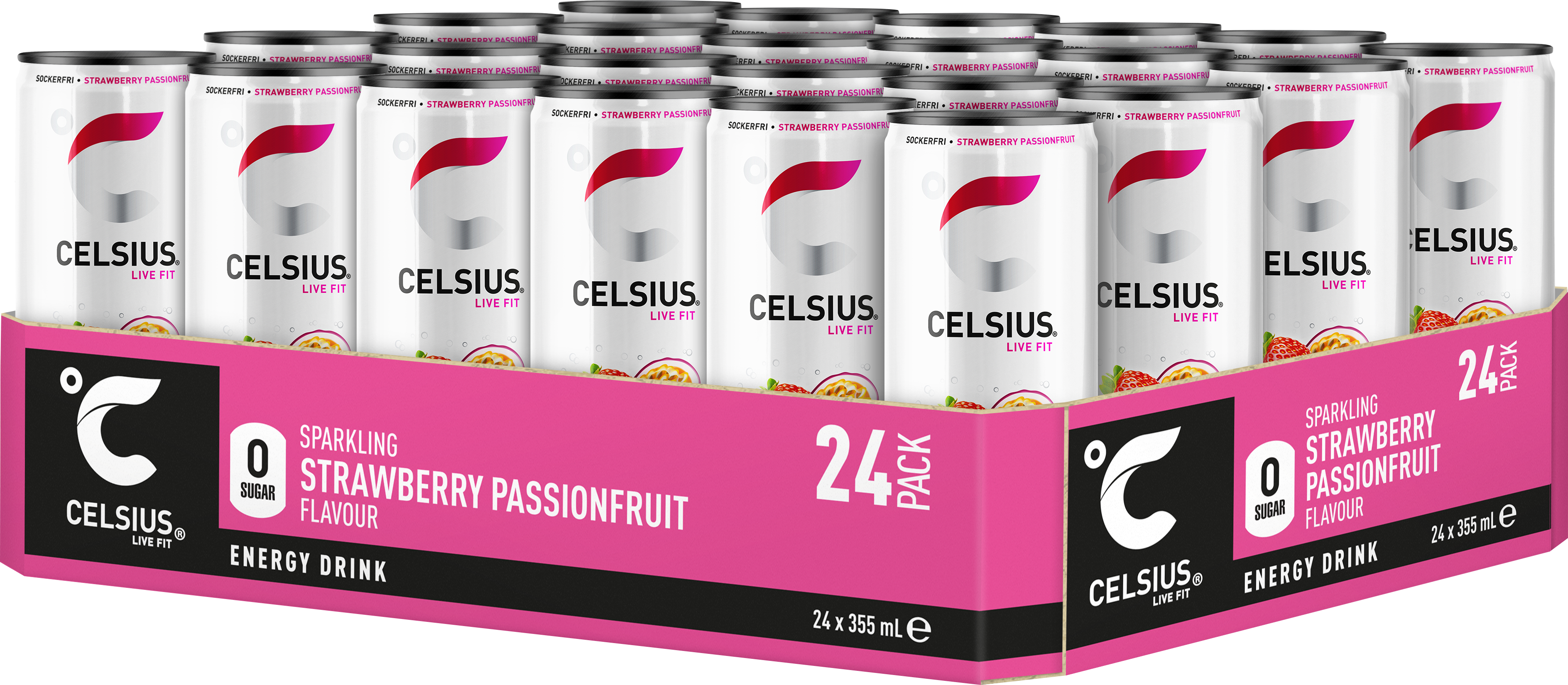 Celsius Strawberry Passionfruit 355 ml 24-pack